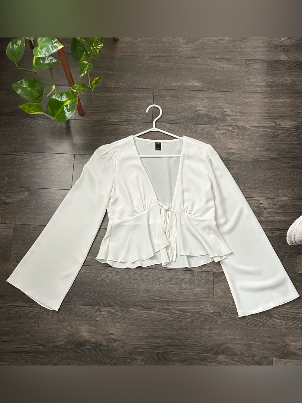 Tie front flowy blouse